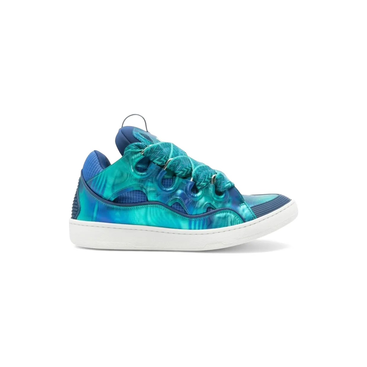 Lanvin Leather Curb Hologram Effect Blue Green (FU-SKDK12-MOIR-P252040)