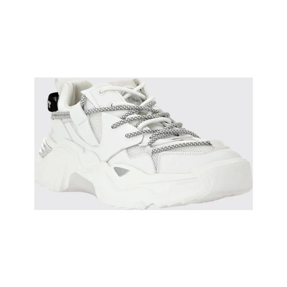 Plein Sport Lace-Up Low-Top in Mesh with a Branded Pull-Tab White (AABSUSC0351STE003N01)