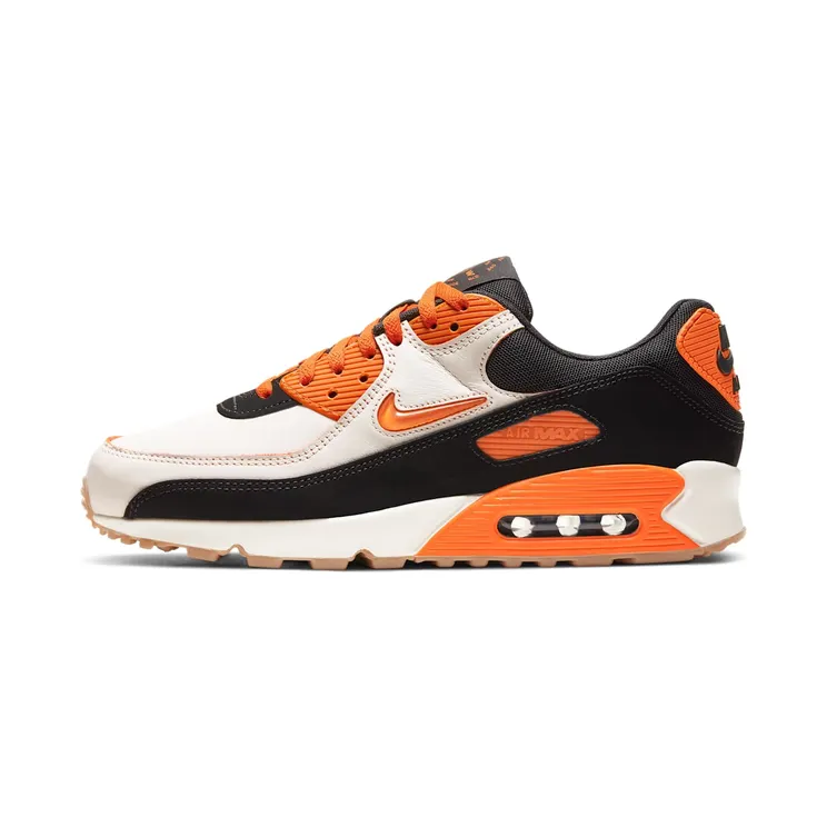Nike Air Max 90 Home and Away – “Sail / Black / Gum Medium Brown / Safety Orange” (CJ0611-100)