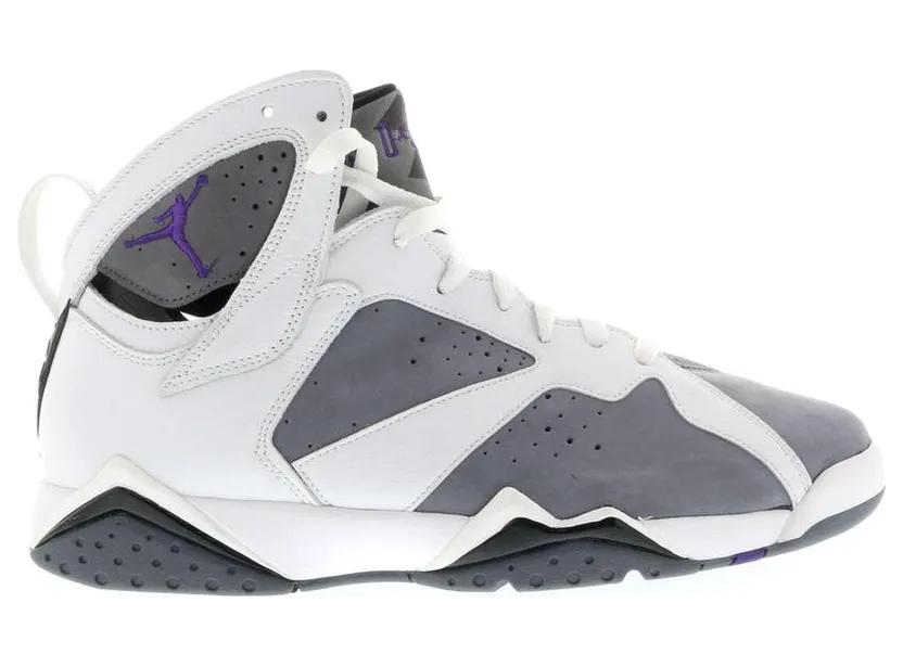 Air Jordan 7 Retro ‘Flint’ White/Varsity Purple-Flint Grey (304775-151)