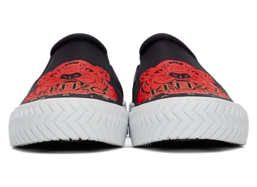 Kenzo Black Limited Edition Chinese New Year Neoprene K-Skate Mule Sneakers (FA52SN202F80) (2)