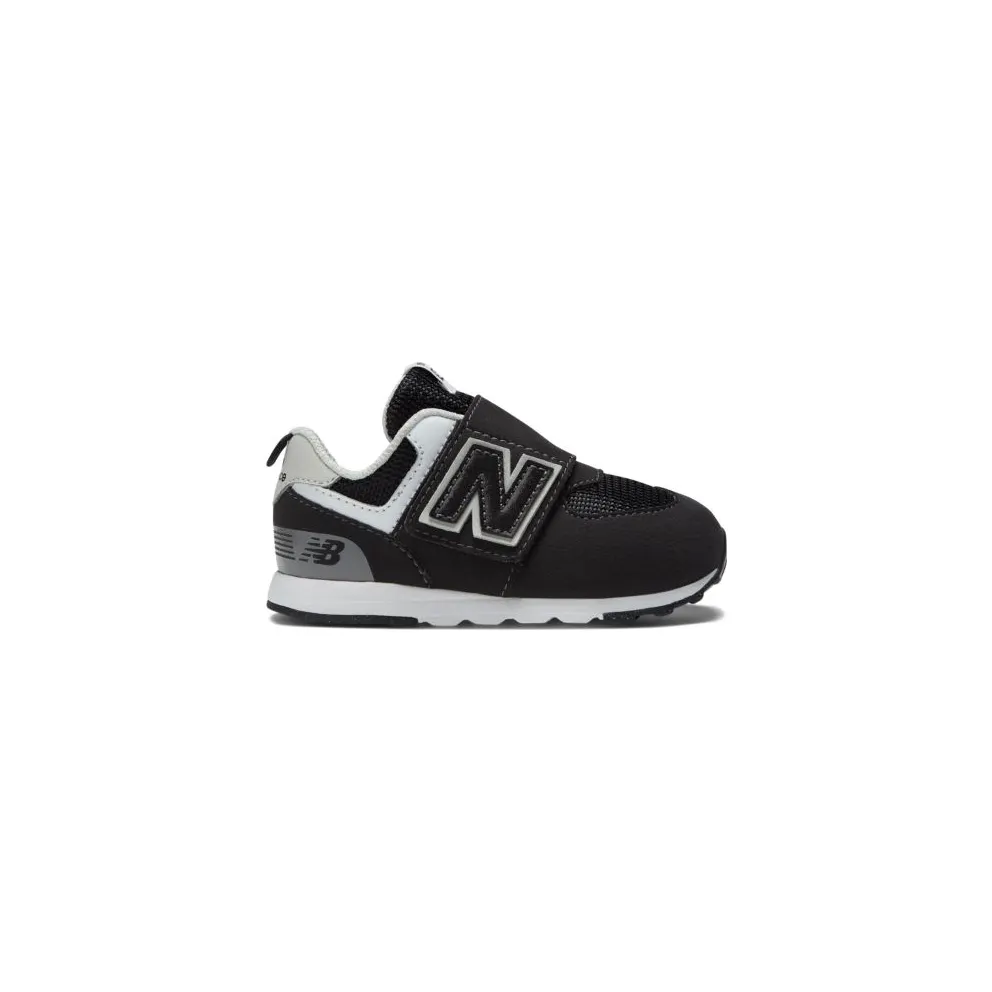 New Balance 574 Hook and Loop TD “Black Silver Metallic” (NW574BK)