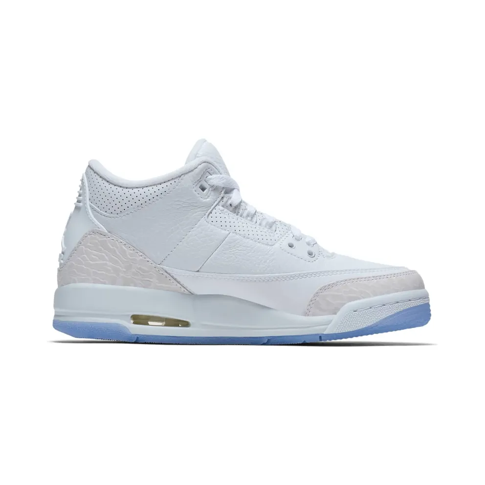 Jordan 3 Retro Pure White 2018 (GS) White/White-White (398614-111)