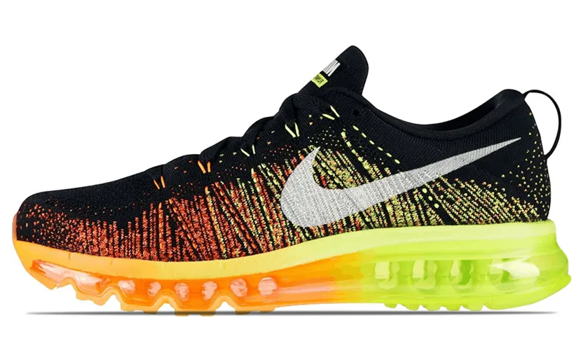 Nike Flyknit Max Black Atomic Orange Volt