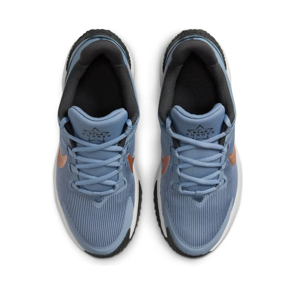Nike Star Runner 4 Ashen Slate Armory Navy Pure Platinum Metallic Red Bronze (DX7615-405)