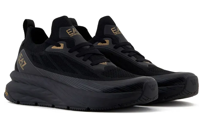 Ea7 Emporio Armani sneaker Triple Black / Gold (7X000343AF18639MC02112)