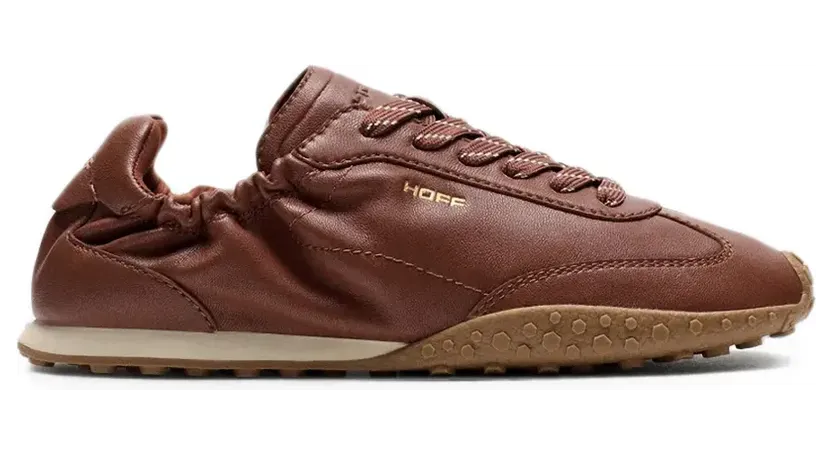 Hoff Bridge leren sneakers met ruches – Bruin (22661407)