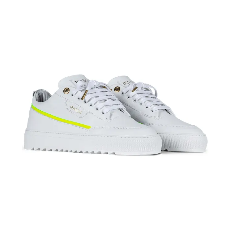 Mason Garments Torino Leather/Stamp/Translucent White/Fluo Green (FW20-18B)
