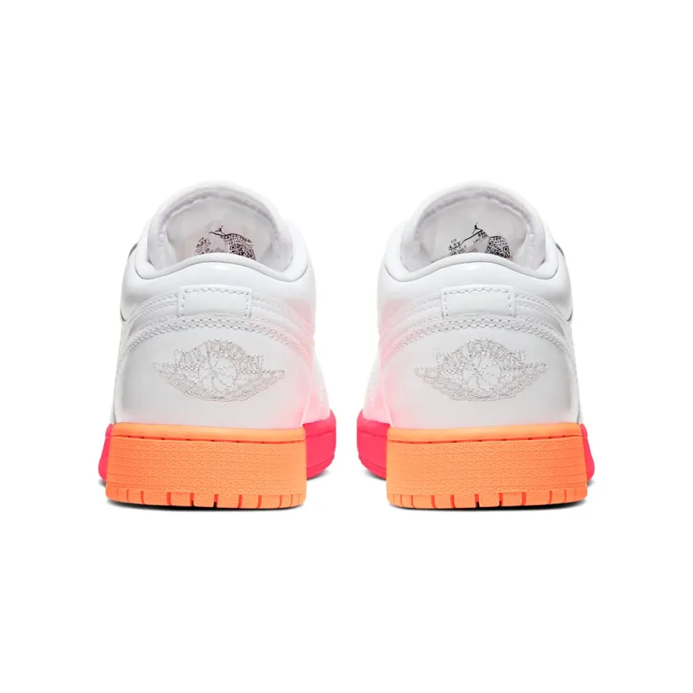 Jordan 1 Low Sunrise (GS) White/Bright Crimson-Bright Mango-White (554723-100)