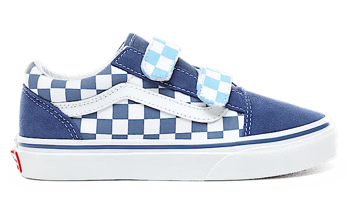 VANS Checkerboard Old Skool V Kinderschoenen (Blauw)