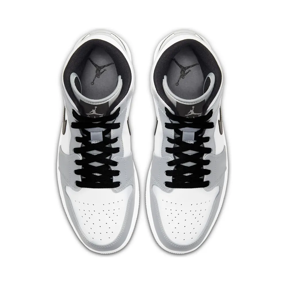 Jordan 1 Mid Light Smoke Grey Light Smoke Grey/Black-White (554724-092)