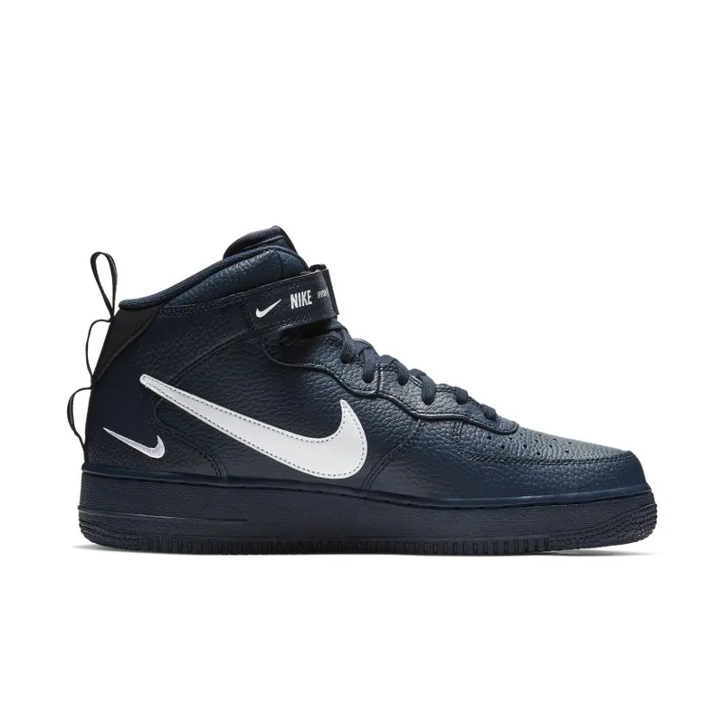 Nike Air Force 1 Mid Utility Obsidian Obsidian/White-Black-Tour Yellow (804609-403)