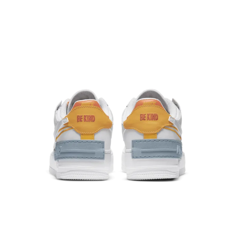 Nike Air Force 1 Shadow Kindness Day 2020 (W) White/Light Armory Blue Heather-Laser Orange-Summit White (DC2199-100)