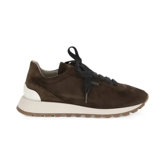 Brunello Cucinelli Runner met ronde neus “Brown” (MZSFG2110C9885)