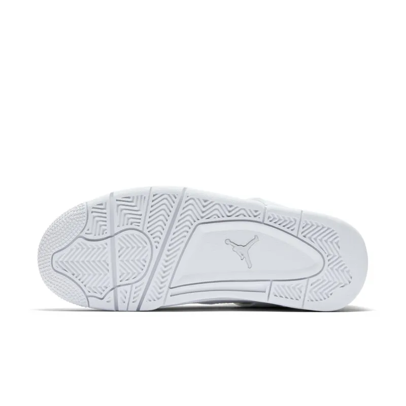 Jordan 4 Retro Pure Money 2017 (GS) White/Metallic Silver-Pure Platinum (408452-100)