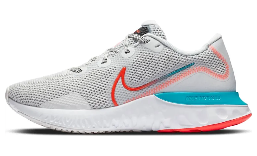 Nike Renew Run ‘Ombre Swoosh’ Summit White/Oracle Aqua/Black/Flash Crimson (CK6357-101)