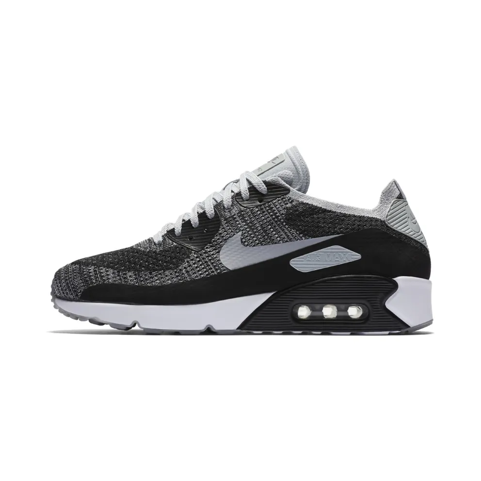 Nike Air Max 90 Ultra 2.0 Flyknit Black Wolf Grey Black/Wolf Grey-Pure Platinum-Dark Grey (875943-005)