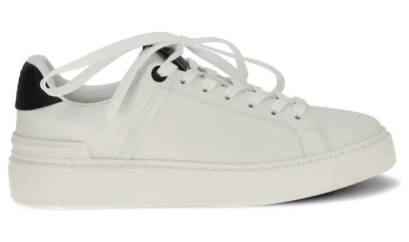 Balmain B-Court Sneakers aus Kalbsleder – Weiß (GN0VI690LVTR)