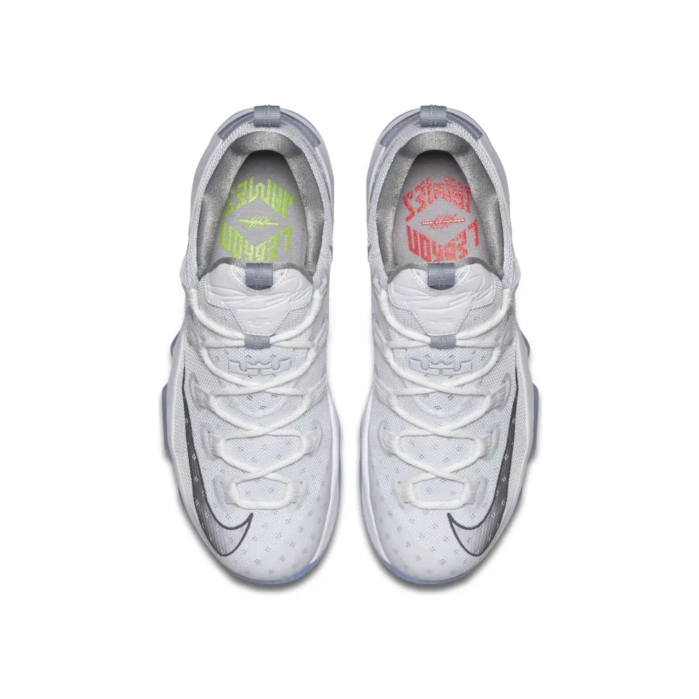 Nike LeBron 13 Low Metallic Silver White/Metallic Silver-Light Iron Ore (831925-100)