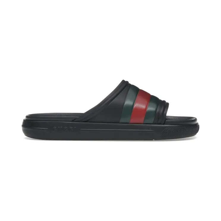 Gucci Web Slide Sandal Black Green Red (780286 J8700 1025)