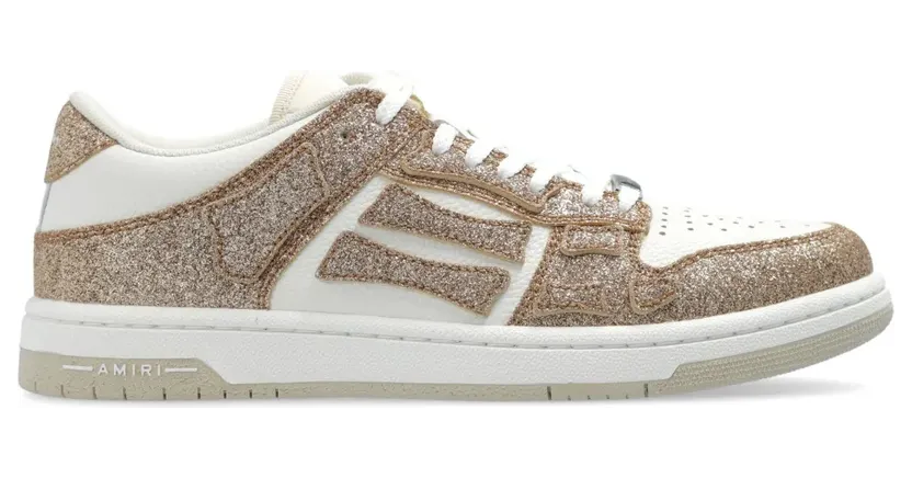Amiri Skel Top mit Glitter “White” (AWFOSR1037)