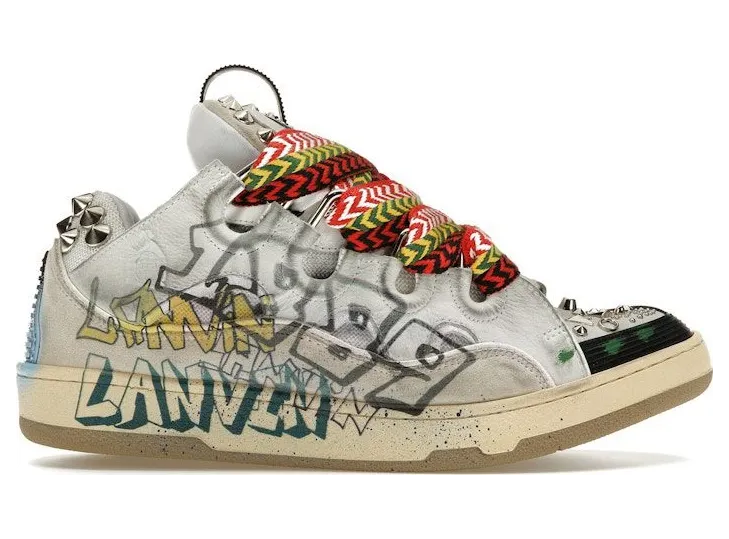 Lanvin Curb Sneaker Graffiti (FW-SKDK02-STUD-P22-00M2)