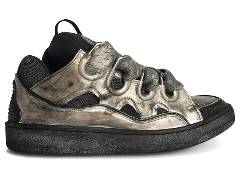 Lanvin Curb Sneaker Vintage Silver Black (FM-SKRK11-USED-H23M210)