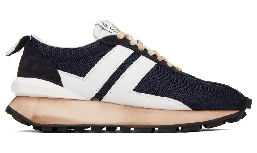Lanvin Navy Mesh Bumper Sneakers (FM-SKBRUN-DRAG-P20)