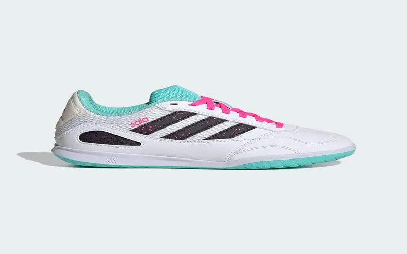 adidas Super Sala Competition 3 Indoor Cloud White Aurora Black Flash Aqua (JR5400)