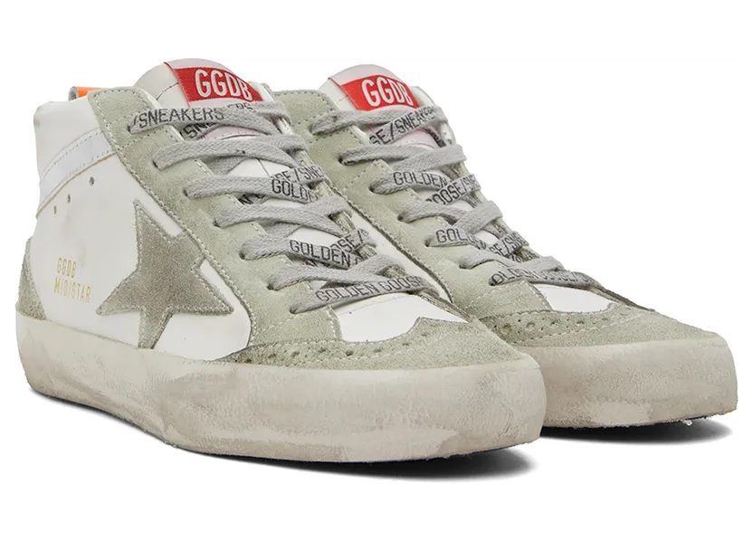Golden Goose SSENSE Exclusive White & Gray Mid Star Classic Sneakers (F00122.F001089.10491) (4)