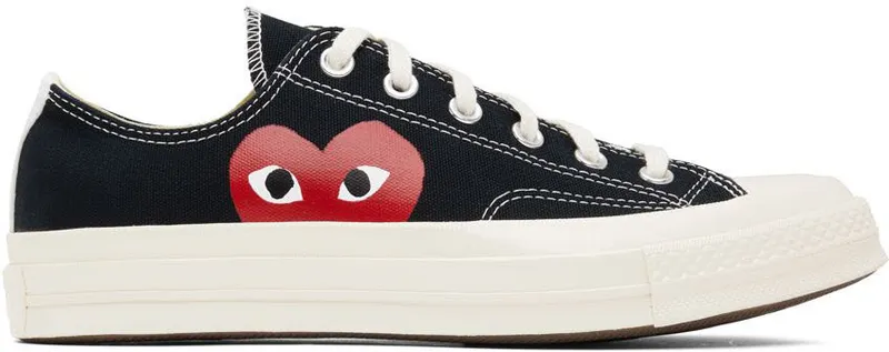 Comme des Garçons Play Off-White Converse Edition Half Heart Chuck 70 Low Sneakers (P1K111)