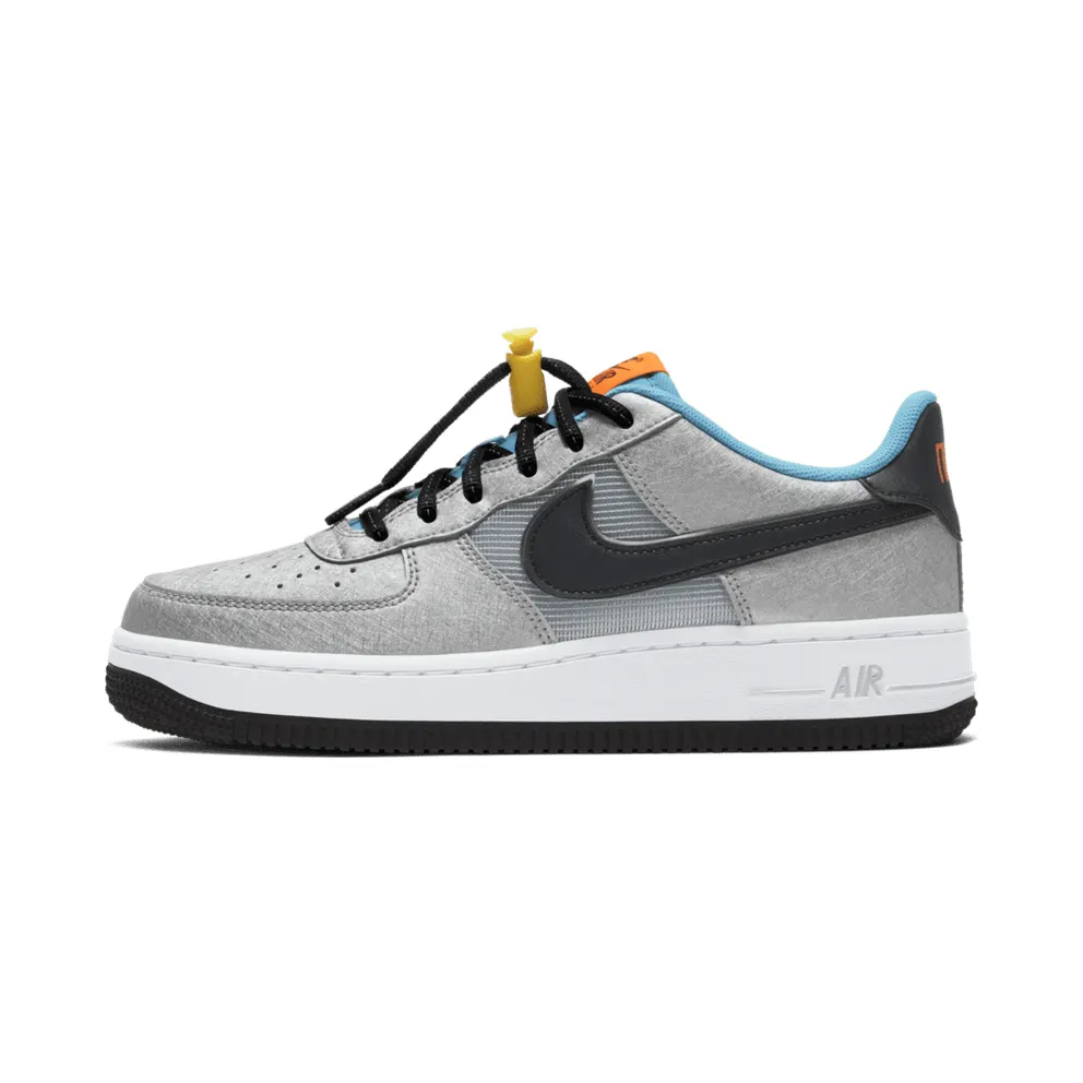 Nike Air Force 1 Low Sky Pack (GS) Metallic Silver/Hyper Crimson-Speed Yellow-Black (CW6011-001)