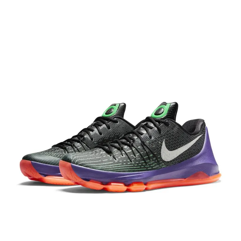 Nike KD 8 Vinary Black/White-Green Shock-Hyper Orange (749375-013)