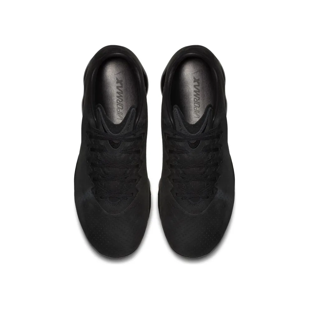 Nike Air VaporMax Leather Triple Black Black/Metallic Silver-Black (AJ8287-001)