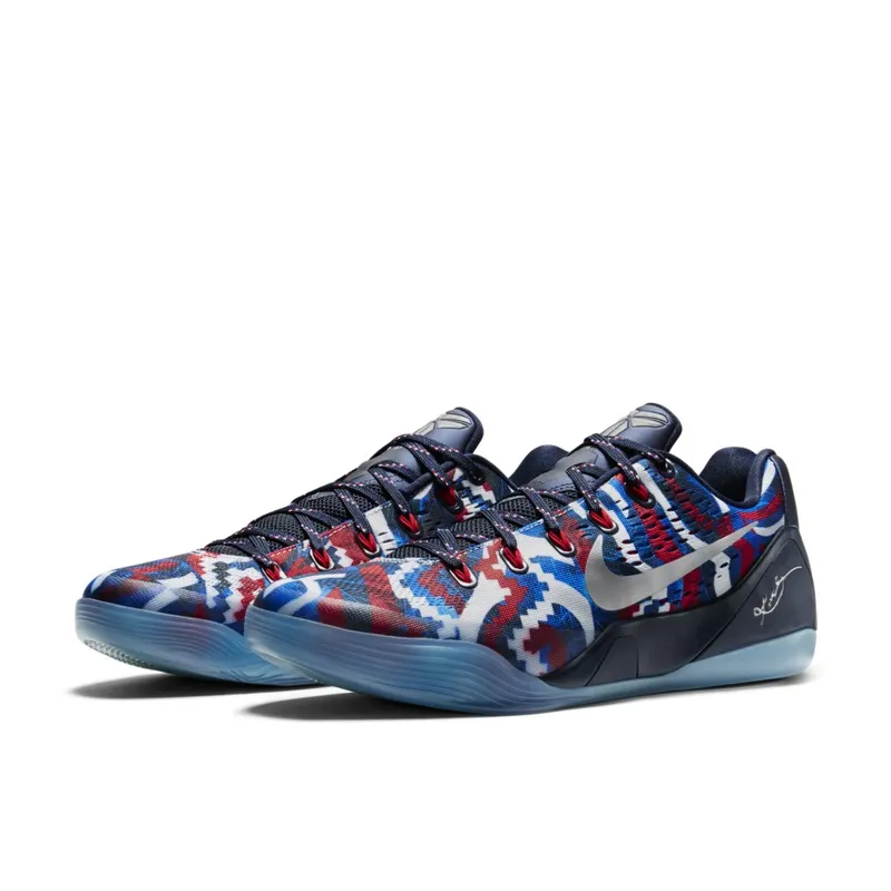 Nike Kobe 9 EM Low Indpendence Day White/Metallic Silver-Hyper Cobalt (646701-104)