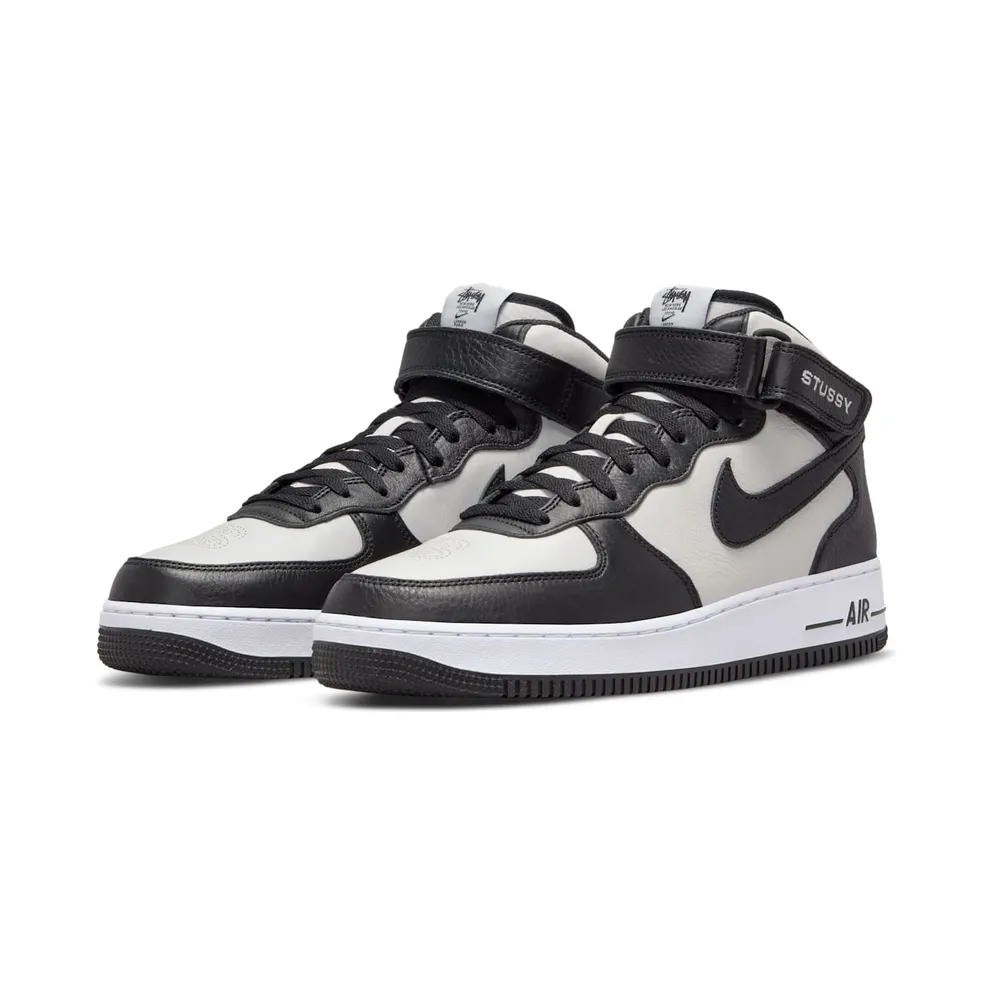 Nike x Stussy Air Force 1 Mid Black White (DJ7840-002)