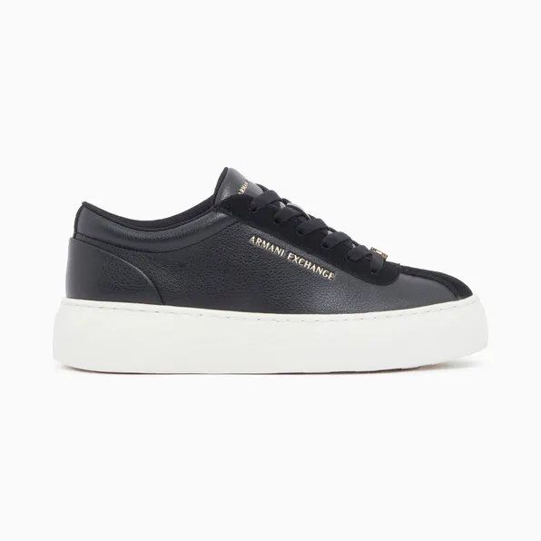Armani Low Cut Sneakers With Suede And Tumbled Finish (XW003065-AF28674-UC001)