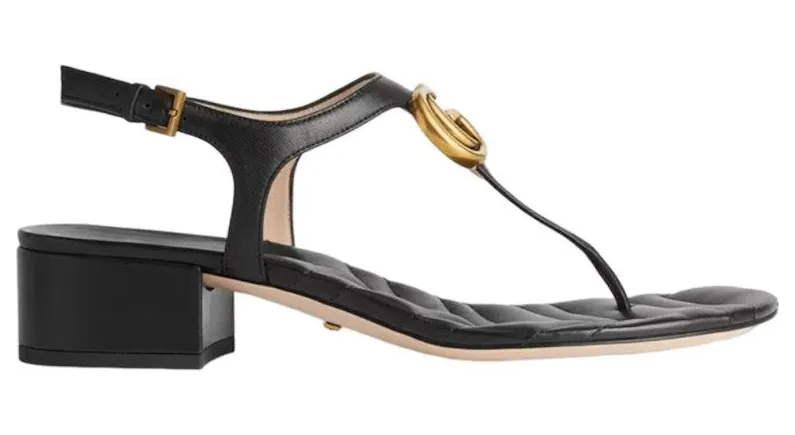 Gucci Marmont Double G Sandal Black (674840 BKO00 1000)