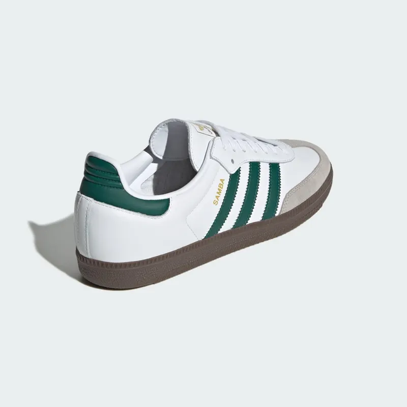 Adidas Samba OG Cloud White / Collegiate Green / Clear Granite (JH8797)
