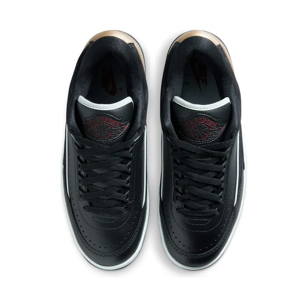 Air Jordan 2 Retro Low ‘Black/Varsity Red’ Black/Metallic Gold/Off-White/Varsity Red (DX4401-001)