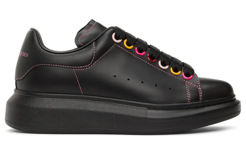 Alexander McQueen Black Rainbow Eyelets Oversized Sneakers (553770 WHZ4S)