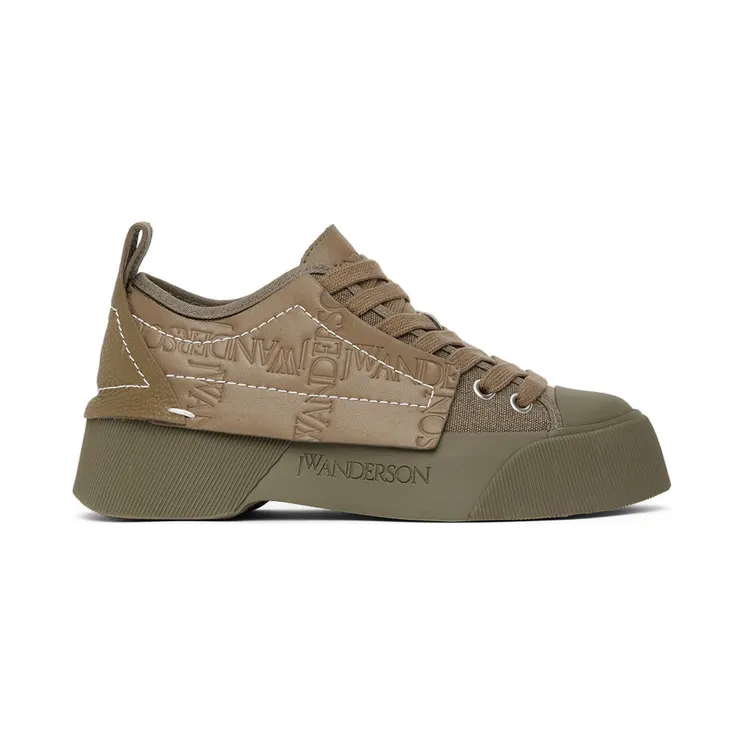 JW Anderson Khaki Chunky Low-Top Sneakers (ANW38000A 15031)