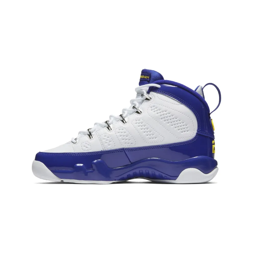 Jordan 9 Retro Kobe Bryant PE (GS) White/Concord-Tour Yellow (302359-121)