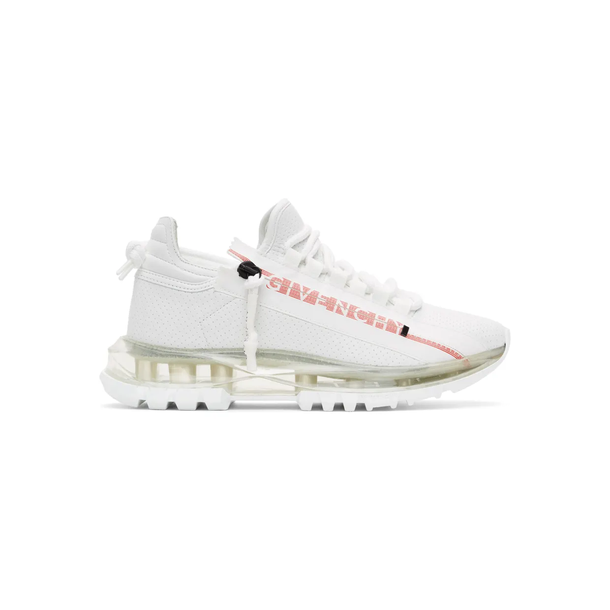 Givenchy White & Red Spectre Low Runner Sneakers (BE0019E0XH)