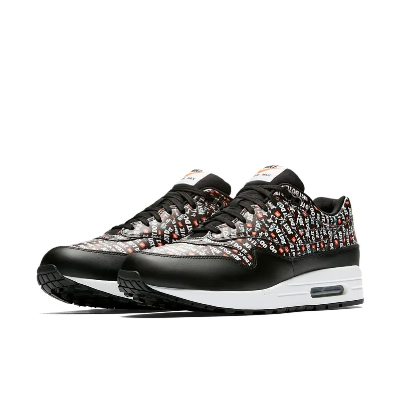 Nike Air Max 1 Just Do It Pack Black Black/Total Orange-White (875844-009)