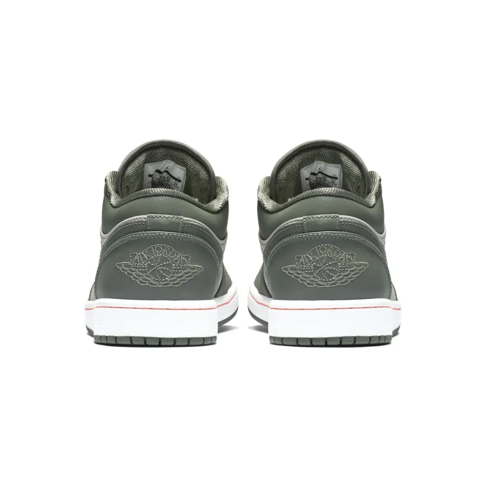 Jordan 1 Low Military Green White/Hyper Crimson-Light Bone-Vintage Lichen (553558-121)