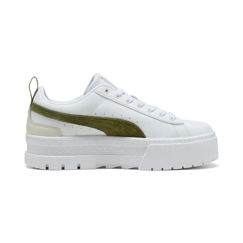 Puma Mayze “Puma White / Olive Green” (381983_54)