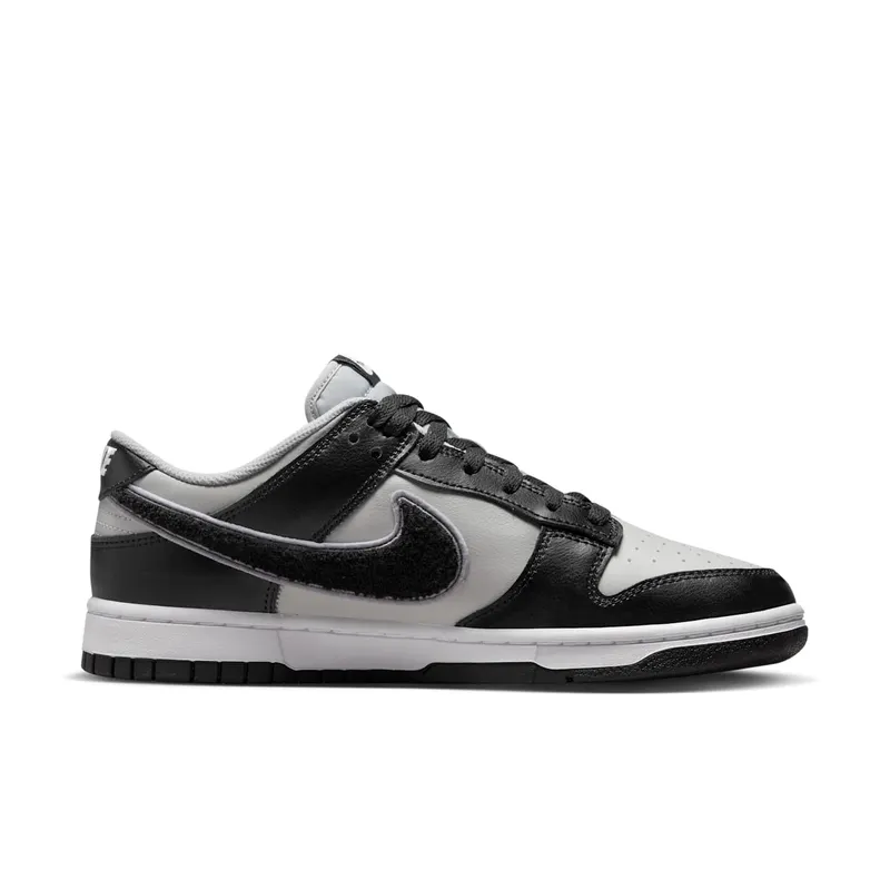 Nike Dunk Low “Chenille Swoosh Black Grey” (DQ7683-001)