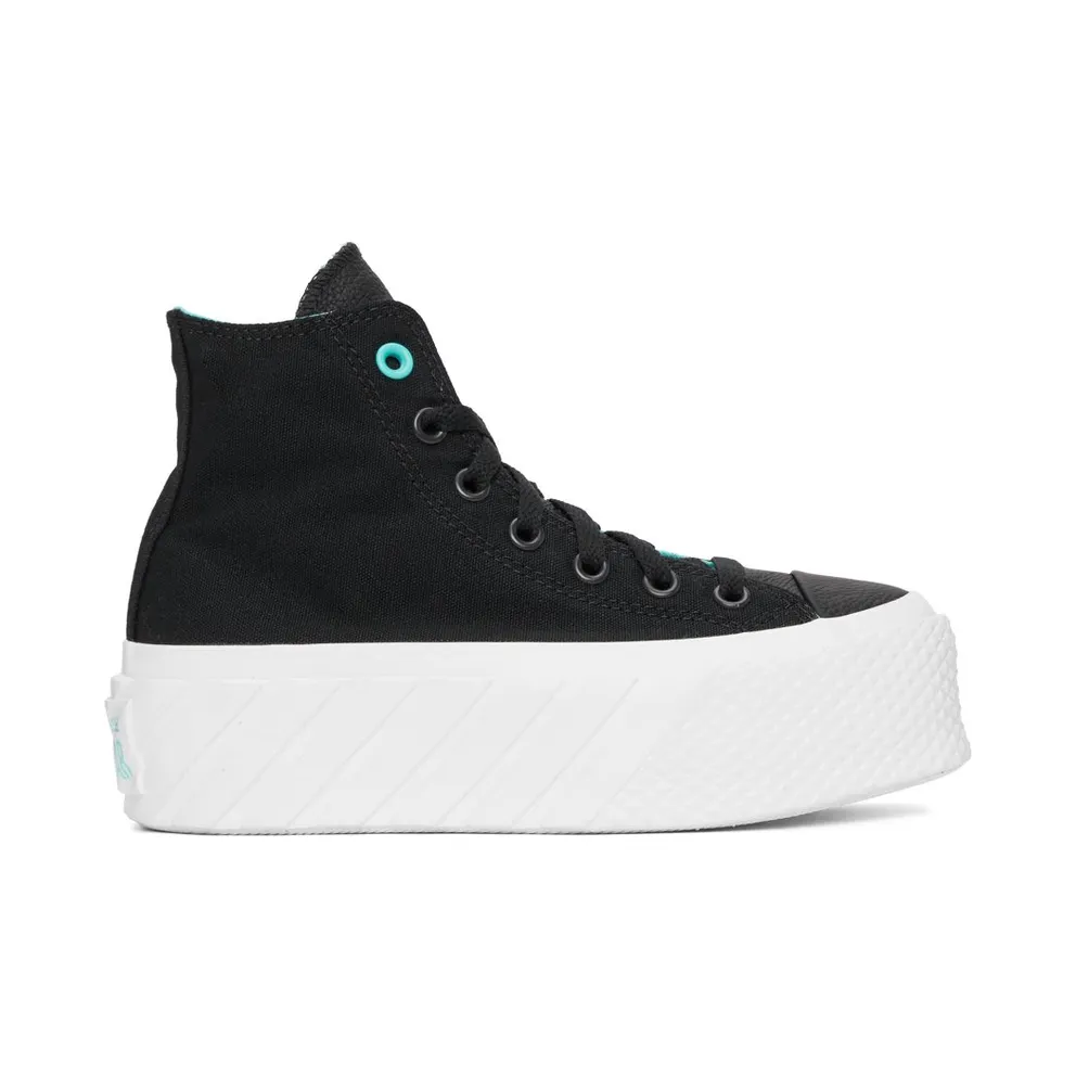 Converse Surface Fusion Lift 2X Platform Chuck Taylor All Star Schwarz/electric Aqua/wit (571675C)