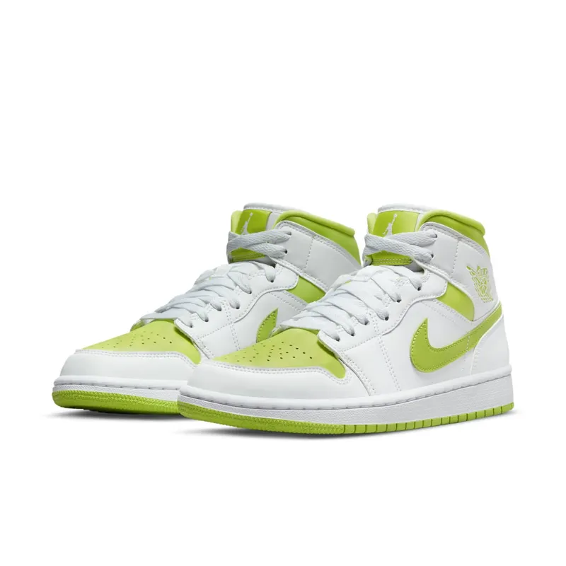 Jordan 1 Mid White Lime (W) (BQ6472-131)